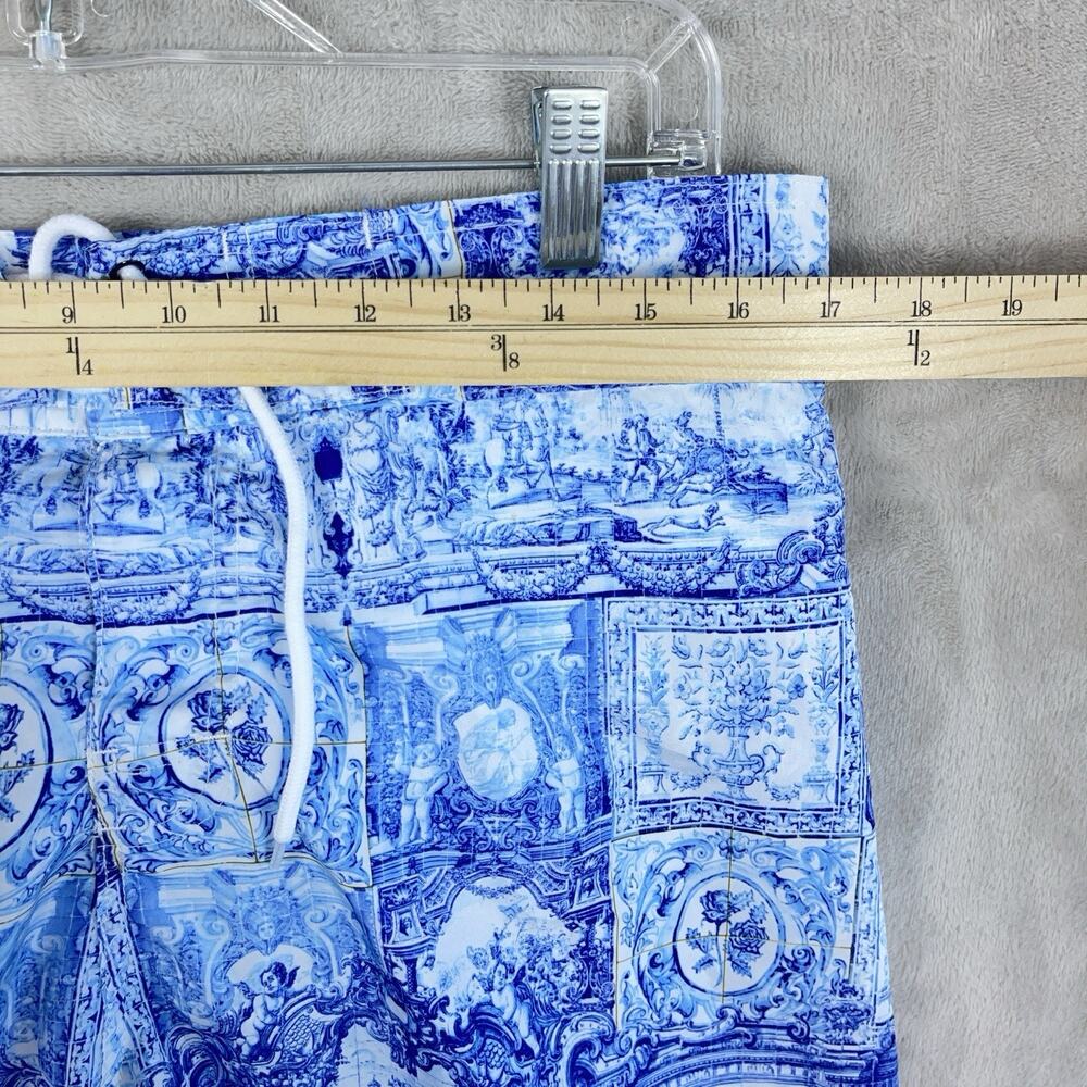 Antica Sartoira Blue Toile Board Swim Shorts Men's M Giacomo Cinque Positano - Picture 8 of 11
